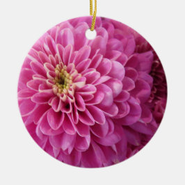 Roze flessencirkel keramisch Ornament