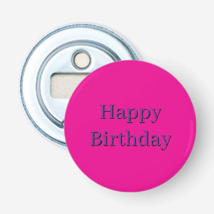 Roze Flessenopener - Gefeliciteerd Button Flesopener