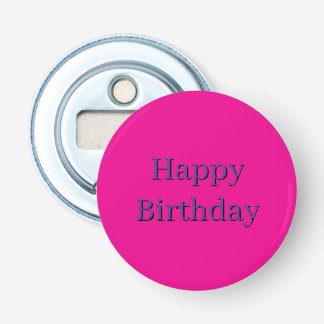 Roze Flessenopener - Gefeliciteerd Button Flesopener