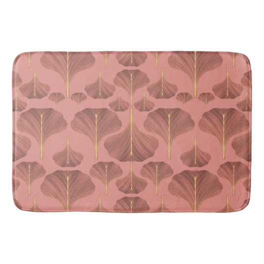 roze flessenpatroon badmat (Voorkant)