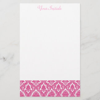 Roze Fleur De Lis Briefpapier