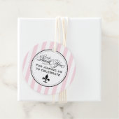  Roze Fleur de Lis Frans Vrijgezellenfeest Bedankjes Labels (In situ)