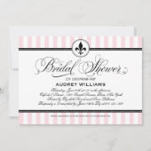  Roze Fleur de Lis Frans Vrijgezellenfeest Kaart (Voorkant)