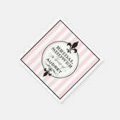 Roze Fleur de Lis Frans Vrijgezellenfeest Servetten (Hoek)