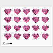 Roze Fleur De Lis Hart Sticker (Vel)