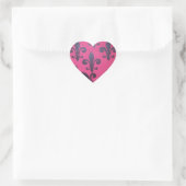 Roze Fleur De Lis Hart Sticker (Tas)
