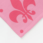 Roze Fleur-de-lis Patroonontwerp Fleece Deken (Hoek)