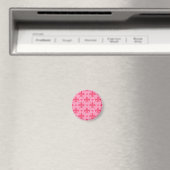 Roze Fleur-de-lis Patroonontwerp Magneet (Insitu (Vaatwasser))