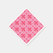 Roze Fleur-de-lis Patroonontwerp Servet (Hoek)
