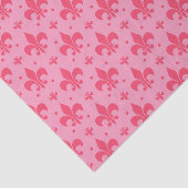 Roze Fleur-de-lis Patroonontwerp Tissuepapier (Detail)
