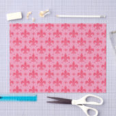Roze Fleur-de-lis Patroonontwerp Tissuepapier (Craft)