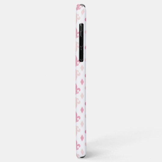 roze fleur de Lis Pattern Case-Mate iPhone Case (Achterkant/links)