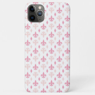  roze fleur de Lis Pattern iPhone 11 Pro Max Hoesje