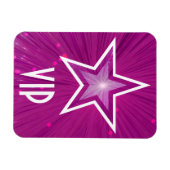 Roze flexibele magneet uit Star 'VIP' (Horizontaal)