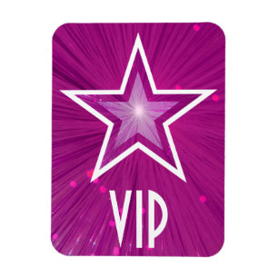 Roze flexibele magneet uit Star 'VIP'