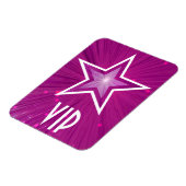 Roze flexibele magneet uit Star 'VIP' (Linkerzijde)