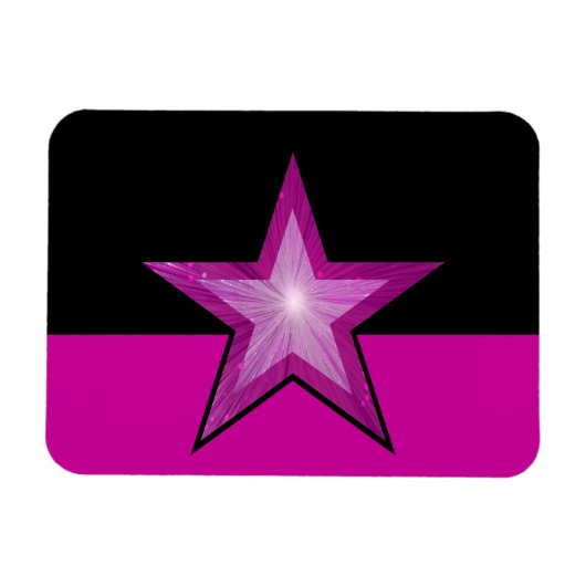 Roze, flexibele magneet, zwart roze magneet (Horizontaal)