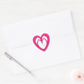 roze flip flop design 2 ronde sticker (Envelop)