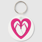 roze flip flop design 2 sleutelhanger (Voorkant)