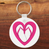 roze flip flop design 2 sleutelhanger (Voorkant)