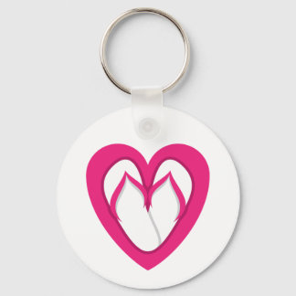 roze flip flop design 2 sleutelhanger