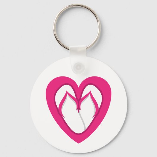 roze flip flop design 2 sleutelhanger (Voorkant)