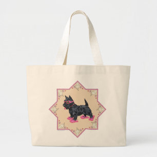 Roze Flip Flops Grote Tote Bag