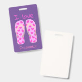 Roze Flip-Flops Thunder_Cove Badge (Voor- en achterkant)