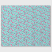Roze fllamingos-patroon cadeaupapier (Vlak)