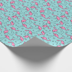 Roze fllamingos-patroon cadeaupapier