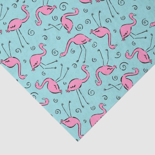 Roze fllamingos-patroon tissuepapier (Detail)