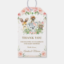 Roze flora Australische dieren Baby shower Favor