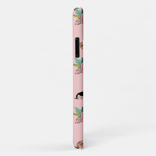 roze floraal Case-Mate iPhone case (Achterkant/rechts)