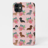 roze floraal Case-Mate iPhone case (Achterkant)