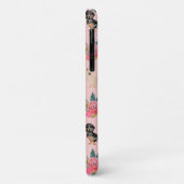roze floraal Case-Mate iPhone case (Achterkant/links)