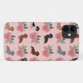 roze floraal Case-Mate iPhone case (Achterkant (horizontaal))