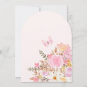 Roze floraal kaart (Achterkant)