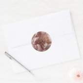 Roze floraal ronde sticker (Envelop)