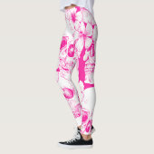 roze floraal Skulls Leggings (Links)