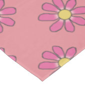 Roze floraal tafelkleed (Gekanteld)