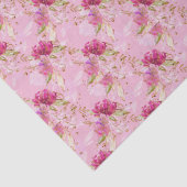 Roze floraal tissuepapier (Detail)