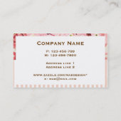  roze floraal visitekaartje (Achterkant)