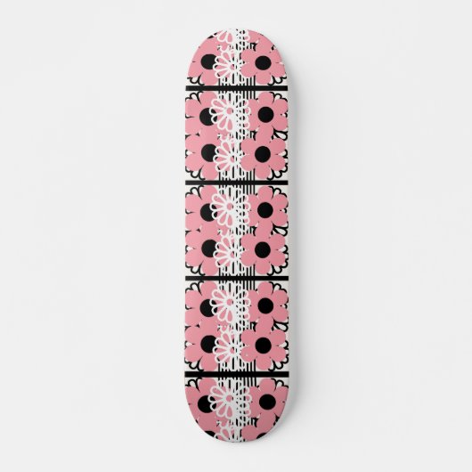 Roze Florah Persoonlijk Skateboard (Voorkant)