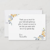  Roze Floral 1e Heilige Communie Dank u wel Bedankkaart (Achterkant)