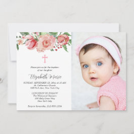 Roze Floral 2 Foto bijbeldoekje voor meisjes Kaart