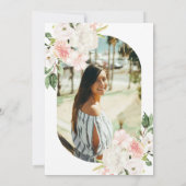 Roze Floral 40ste verjaardag uitnodiging (Achterkant)