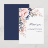 Roze Floral 60th Birthday Bedankkaart (Voorkant / Achterkant)