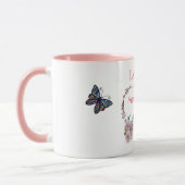 roze Floral 62e verjaardag Mok (Links)