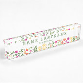 roze Floral Aangepaste Garden Desk Naambordje
