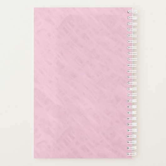 Roze Floral - Aangepaste voornaam Planner (Achterkant)